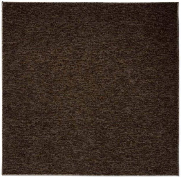 Tapeso Vierkant vloerkleed Lush bruin 240x240 cm