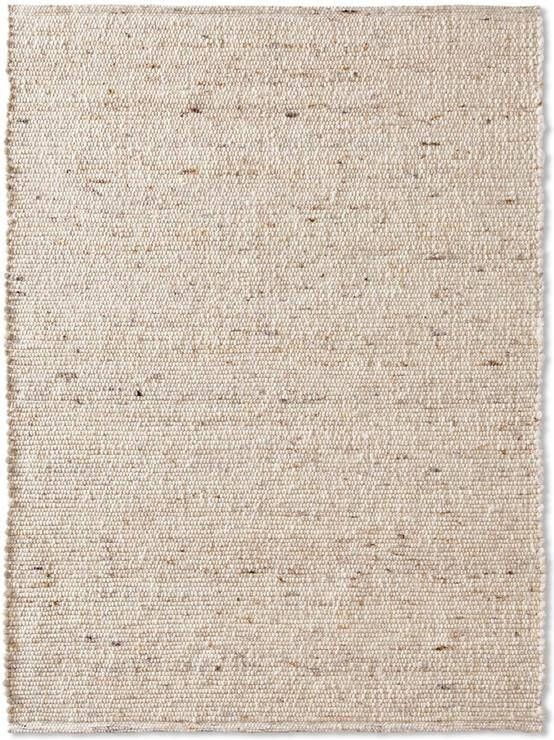 Tapeso Wollen vloerkleed Bokn crème|beige 160x230 cm