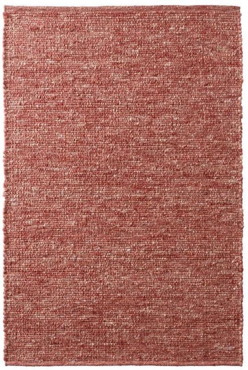 Tapeso Wollen vloerkleed Bokn rood 90x160 cm