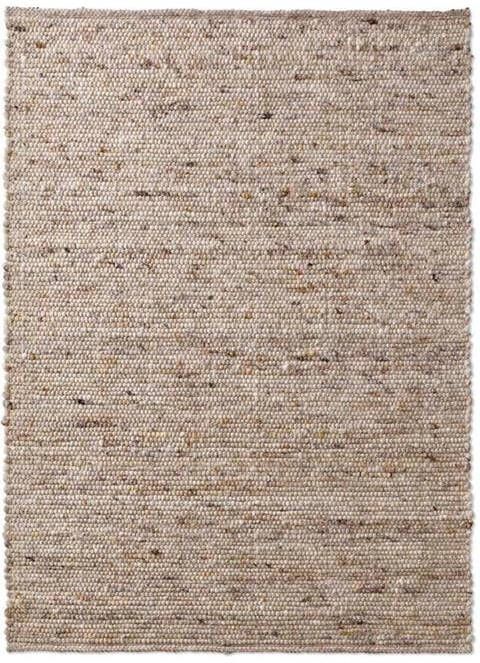 Tapeso Wollen vloerkleed handweef Oslo beige|crème 250x250 cm