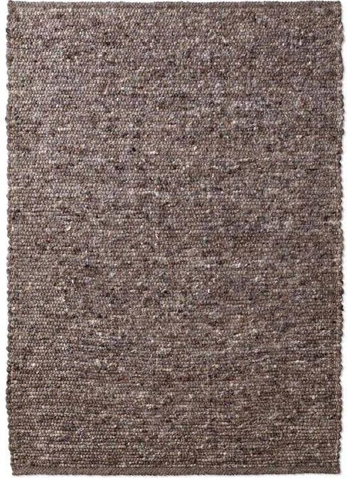 Tapeso Wollen vloerkleed handweef Oslo grijs 120x170 cm