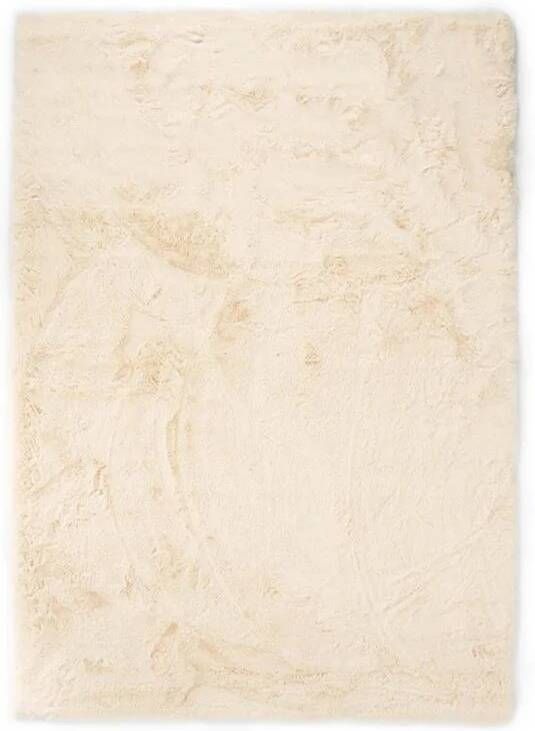 Tapeso Zacht hoogpolig vloerkleed Comfy plus crème 140x200 cm