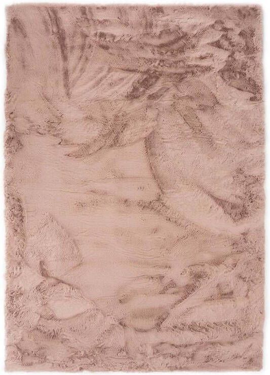 Tapeso Zacht hoogpolig vloerkleed Comfy plus roze 200x290 cm