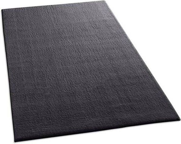 Tapeso Zacht vloerkleed Loft antraciet wasbaar 30°C 80x150 cm