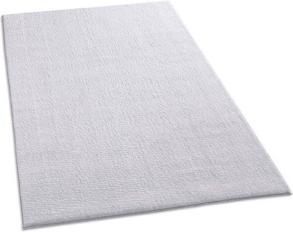 Tapeso Zacht vloerkleed Loft grijs wasbaar 30°C 50x80 cm