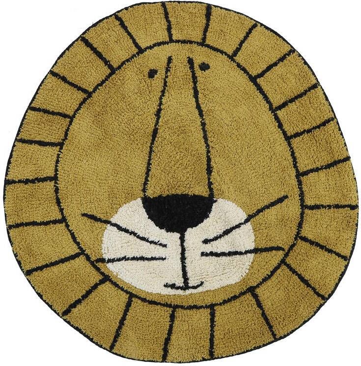 Tapis Petit Lion leeuw vloerkleed kindervloerkleed Ø100 bruin