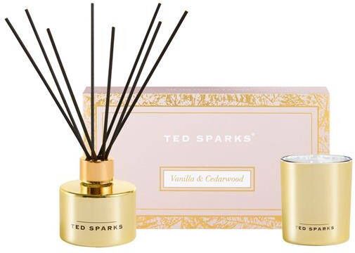 Ted Sparks Geurkaars & Geurstokjes Diffuser Gift Set Vanilla &