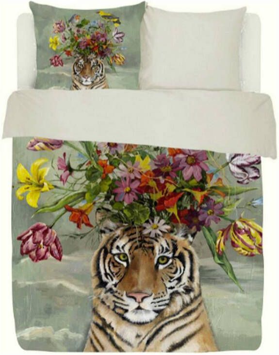 Ten Cate Jet Originals Dekbedovertrek Katoen Satijn Tiger groen