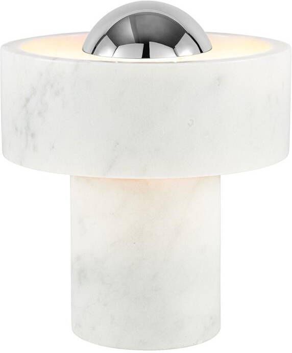 Tom Dixon Stone tafellamp LED oplaadbaar marmer|zilver