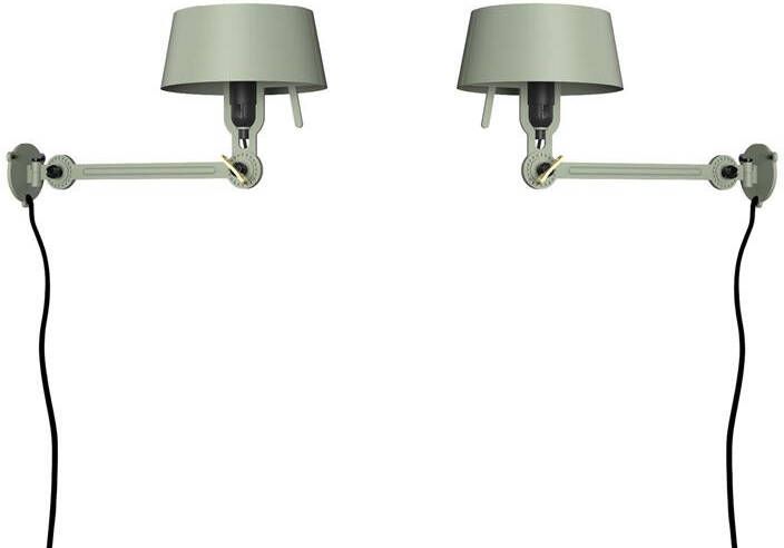 Tonone Bolt Bed Underfit wandlamp met stekker set van 2 Flux Green