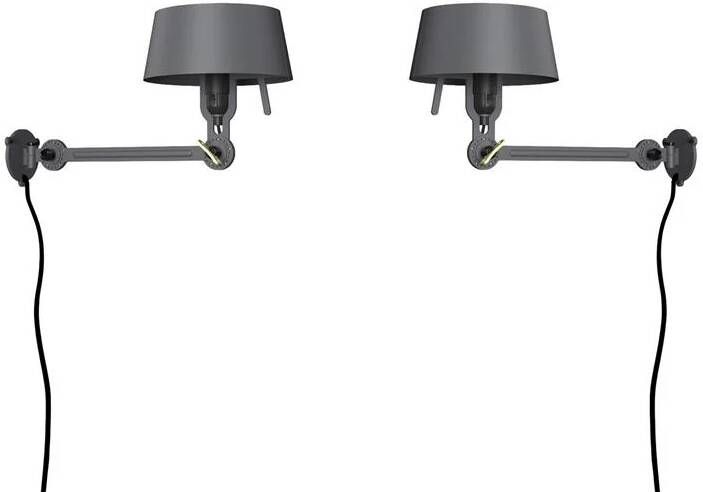 Tonone Bolt Bed Underfit wandlamp met stekker set van 2 Midnight Grey