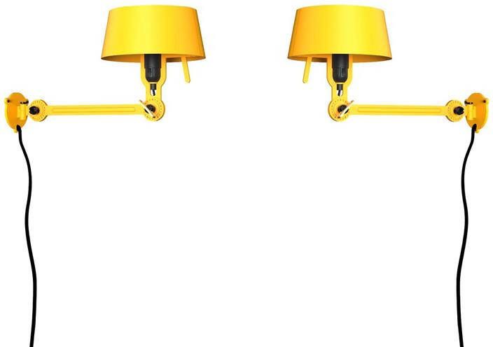 Tonone Bolt Bed Underfit wandlamp met stekker set van 2 Sunny Yellow