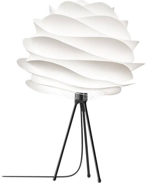 Umage Carmina Medium tafellamp white met tafel tripod zwart Ø 48