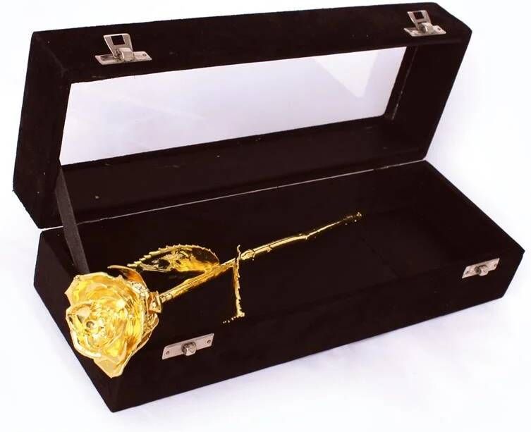 United Entertainment Gouden Roos in Zwartfluwelen doos