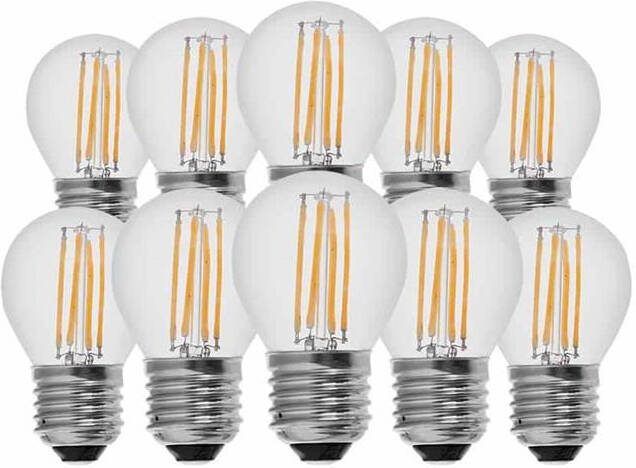 V-tac VT-1980-N 10-pack Filament LED lampen kogel E27 4W 350 Lm 3000K