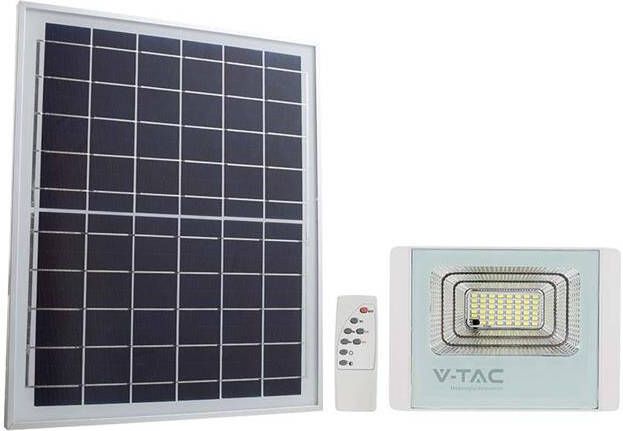 V-Tac VT-25W-W Witte schijnwerpers op zonne-energie 12W IP65