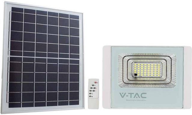 V-Tac VT-60W-W Witte schijnwerpers op zonne-energie 20W IP65