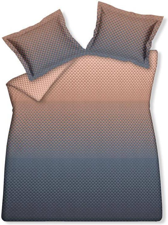 Vandyck Dekbedovertrek Diamonds Oceanview | Bruin | Blauw | Satijnkatoen