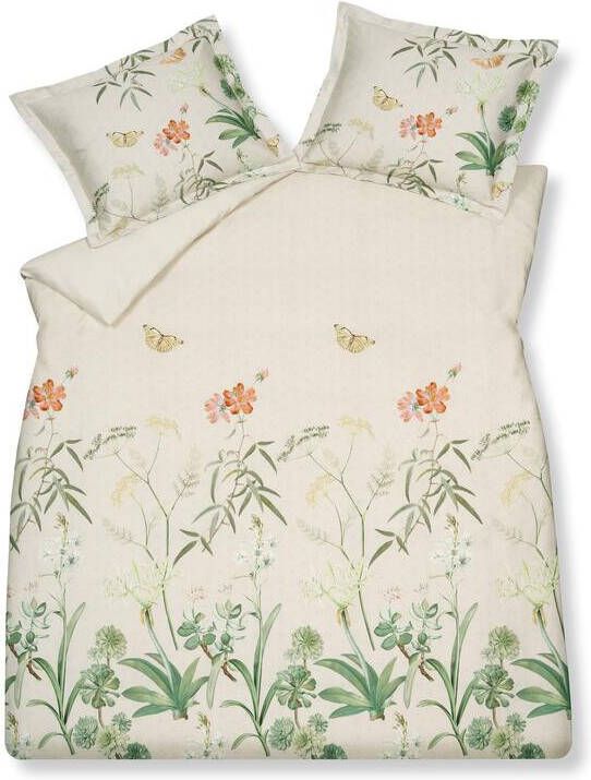 Vandyck Dekbedovertrek Flower Garden Cream Tan 240x220 Cm