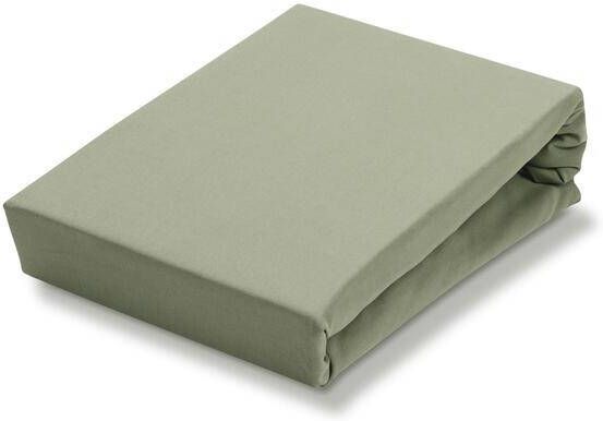 Vandyck Jersey Soft Topper Hoeslaken Light Olive | 140 cm x 220 cm | Groen