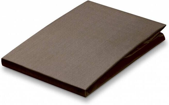 Vandyck Percale Topper Hoeslaken Taupe | 200 x 200 cm | Bruin | Katoen