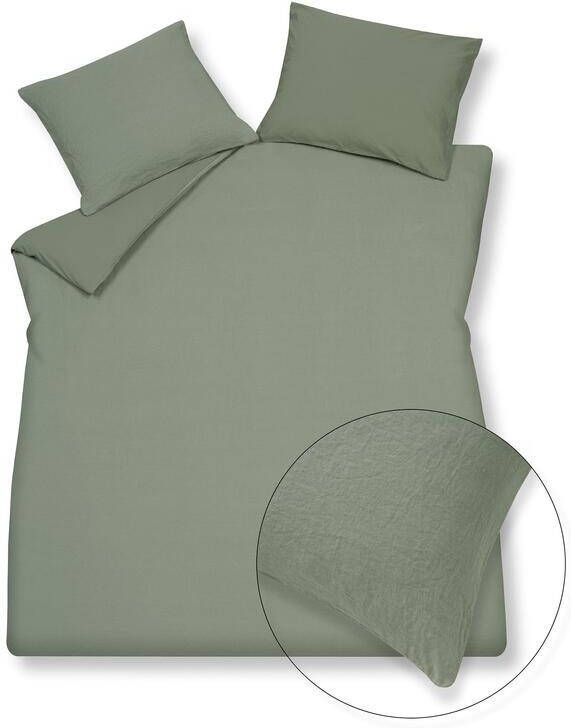 Vandyck Dekbedovertrek Purity Smoke Green | 140 cm x 140 cm | Groen
