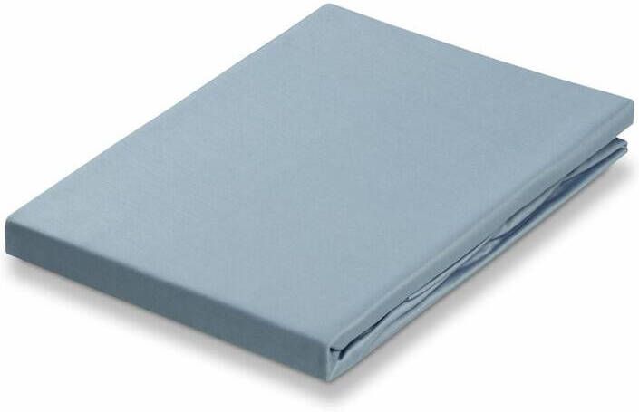 Vandyck Satin Hoeslaken Dusty Blue | 140 cm x 220 cm | Blauw | Satijnkatoen