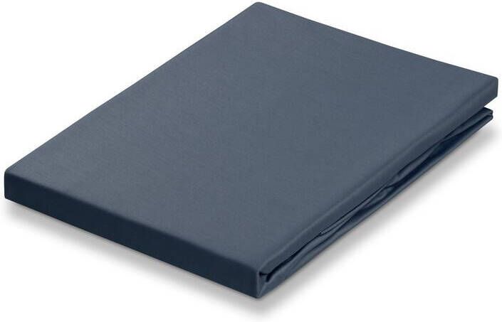 Vandyck Satin Hoeslaken Oceanview | 140 cm x 220 cm | Grijs | Blauw