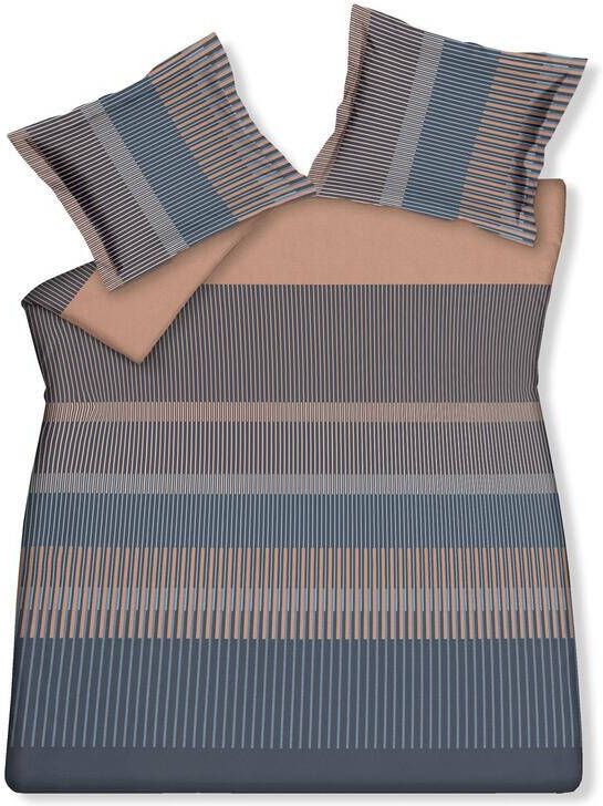 Vandyck Dekbedovertrek Wander Oceanview | Bruin | Blauw | Satijnkatoen