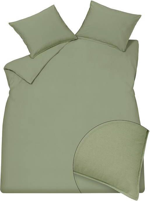 Vandyck Washed Cotton Dekbedovertrek 240 x 200 220 cm Smoke Green