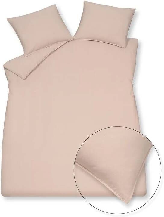 Vandyck Washed Cotton Dekbedovertrek Pale Pink | 240 cm x 240 cm | Roze