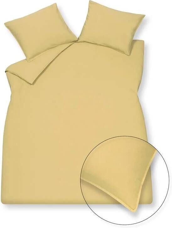 Vandyck Washed Cotton Dekbedovertrek Sunlight | 240 cm x 240 cm | Geel | Goud