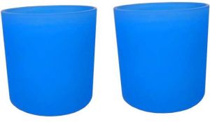 Vase The World Celtic Neon blue Ø12 x H12 cm -2 stuks