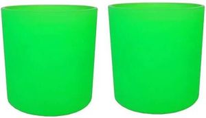 Vase The World Celtic Neon green Ø12 x H12 cm -2 stuks