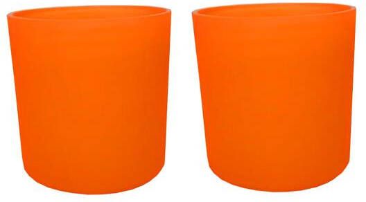 Vase The World Celtic Neon orange Ø12 x H12 cm -2 stuks