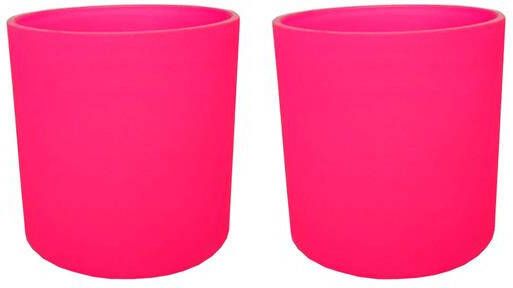 Vase The World Celtic Neon pink Ø12 x H12 cm -2 stuks