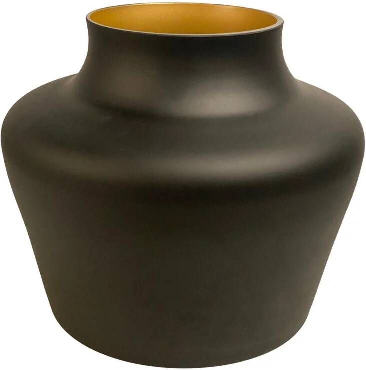 Vase The World Coral black gold Ø22 5 x H22 cm