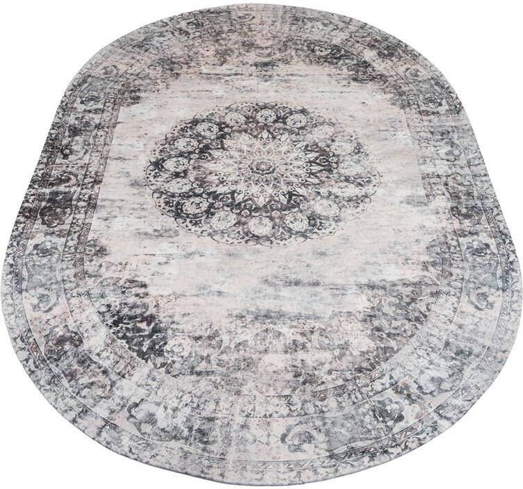 Veer Carpets Vloerkleed Viola Antraciet Ovaal 200 x 290 cm