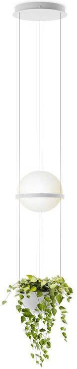 Vibia Palma Hanglamp 3724 LED Ø22 met plantenbak mat wit