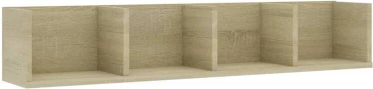 VidaXL Cd-wandschap 100x18x18 cm spaanplaat sonoma eikenkleurig
