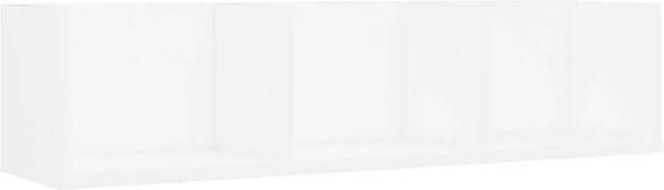 VidaXL Cd-wandschap 75x18x18 cm bewerkt hout wit
