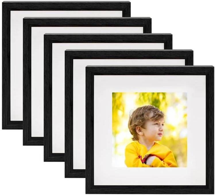 VidaXL Fotolijsten 5 st voor 13x13 cm foto 3D 23x23 cm zwart