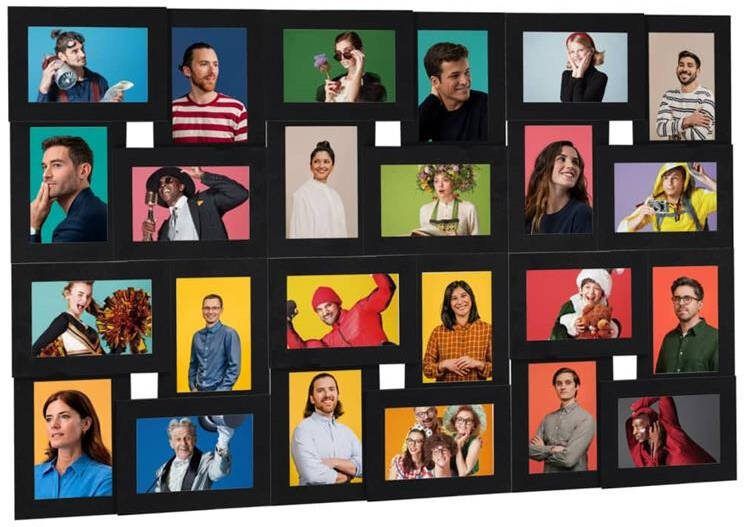 VidaXL Fotolijst voor 24x(10x15 cm) foto MDF zwart