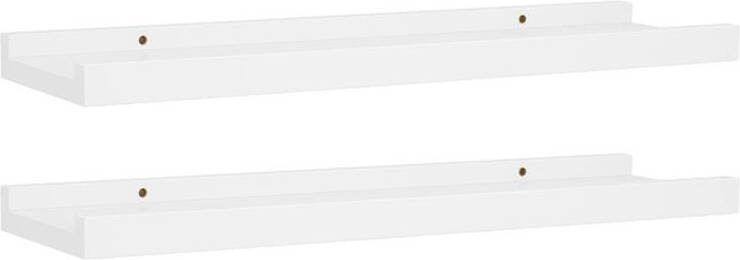 VidaXL Fotoplanken 2 st 40x9x3 cm MDF wit