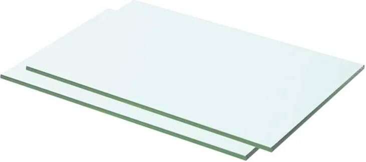 VidaXL Schappen 2 st 50x25 cm glas transparant
