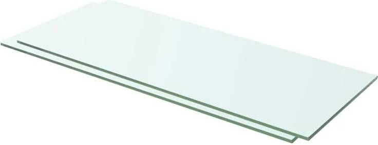 VidaXL Schappen 2 st 60x20 cm glas transparant