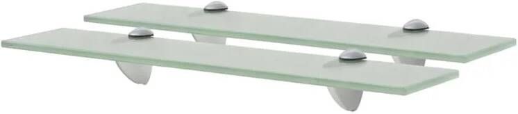 VidaXL Schappen zwevend 2 st 50x10 cm 8 mm glas