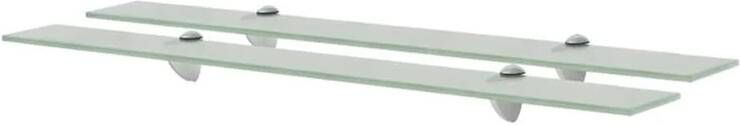 VidaXL Schappen zwevend 2 st 80x20 cm 8 mm glas