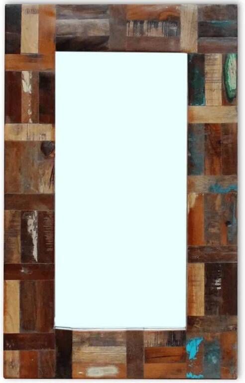 VidaXL Spiegel 80x50 cm massief gerecycled hout