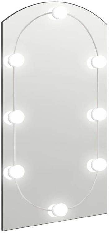 VidaXL Spiegel met LED-verlichting boog 90x45 cm glas